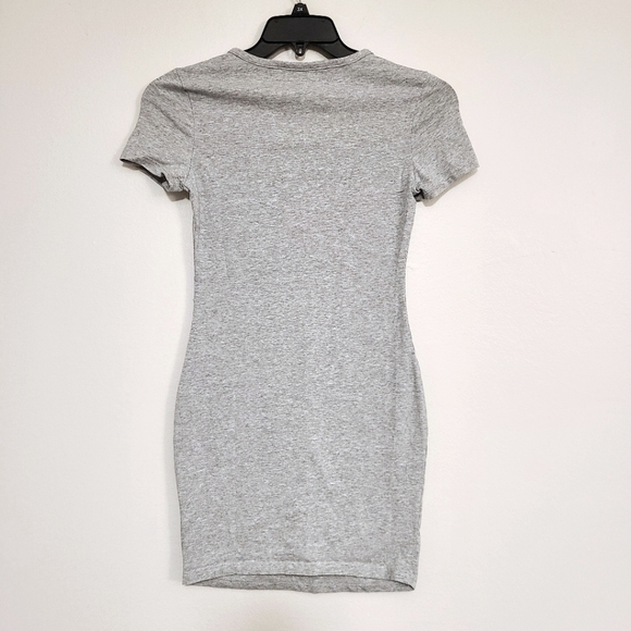 5/$30 Shein Simple Light Grey Heather Body Con Mini Day Dress - Picture 2 of 5
